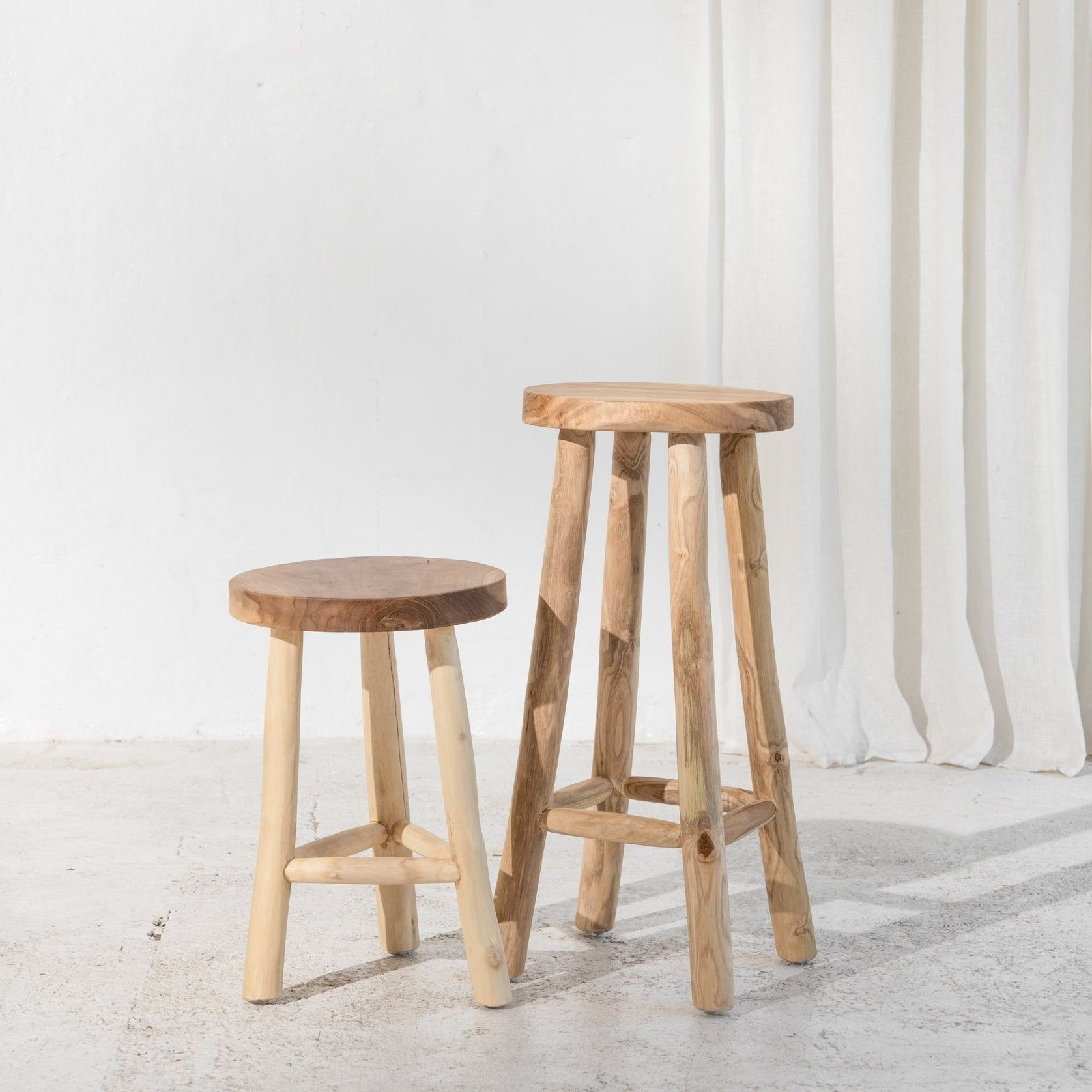 Lale Rustic Milking Stool - 46cm gallery detail image