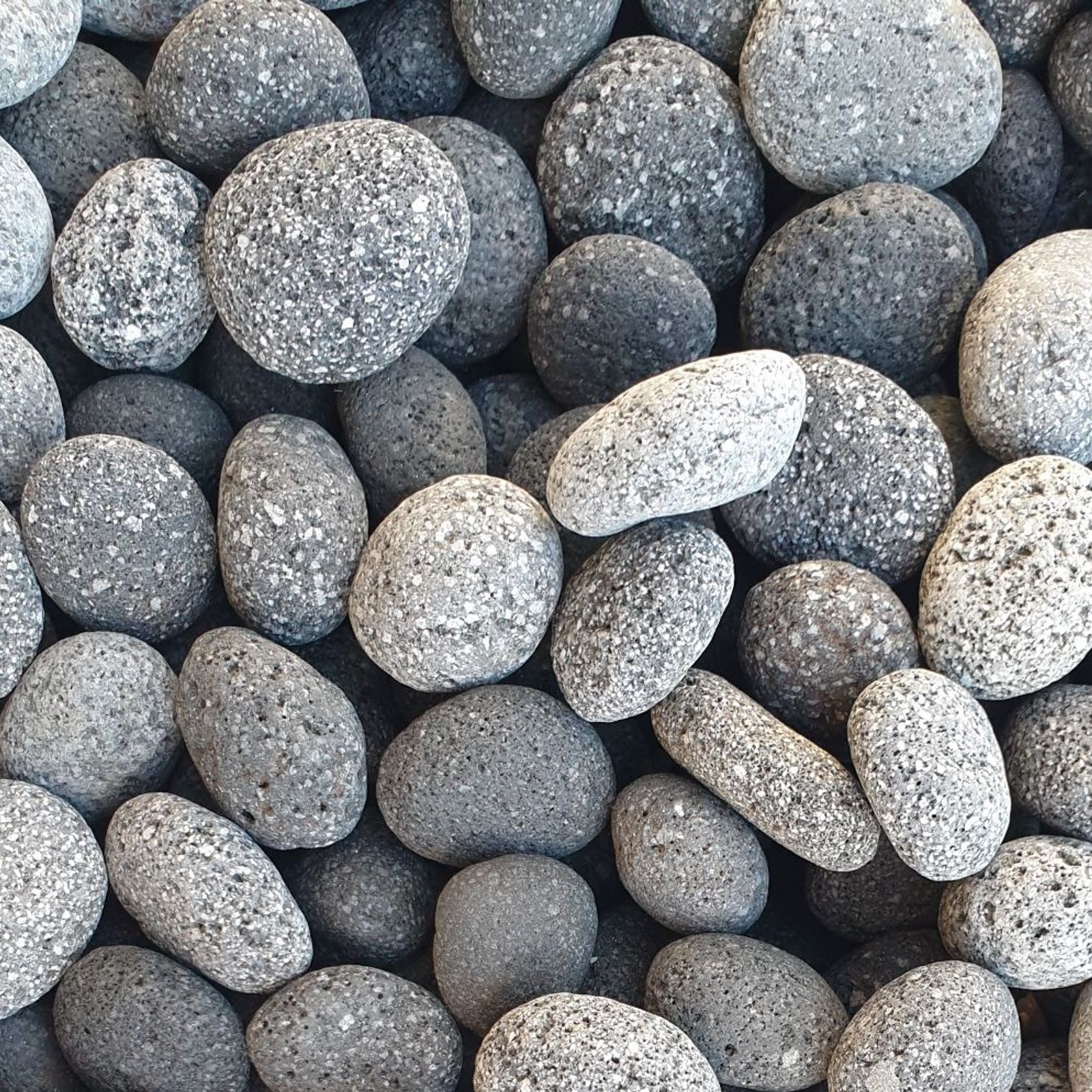 Stoneyard Charcoal Lavastone Pebbles gallery detail image