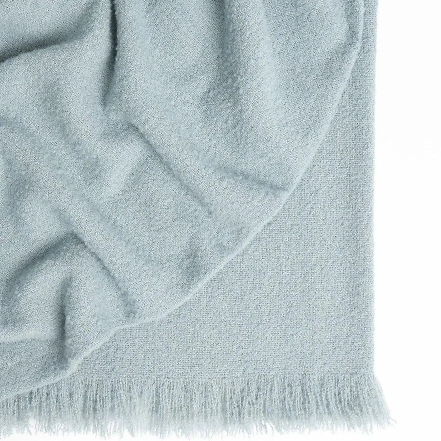 Weave Home Clive Wool Throw Blanket - Breeze | NZ Made | Bouclé gallery detail image