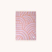Maison Deux Lines - Lilac Orange | Large Reversible Wool Throw gallery detail image