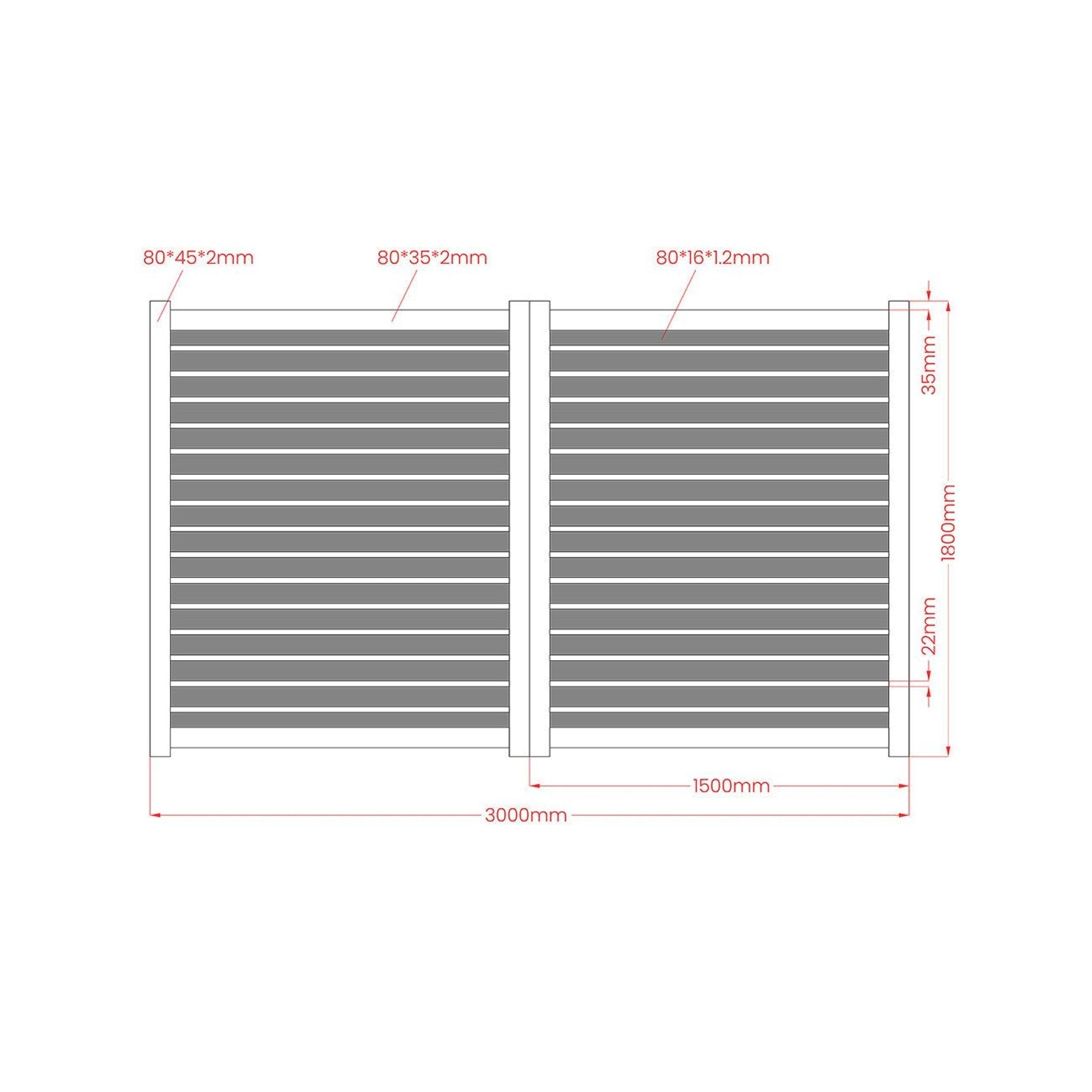 Lincoln Aluminium Privacy Slat Gate gallery detail image