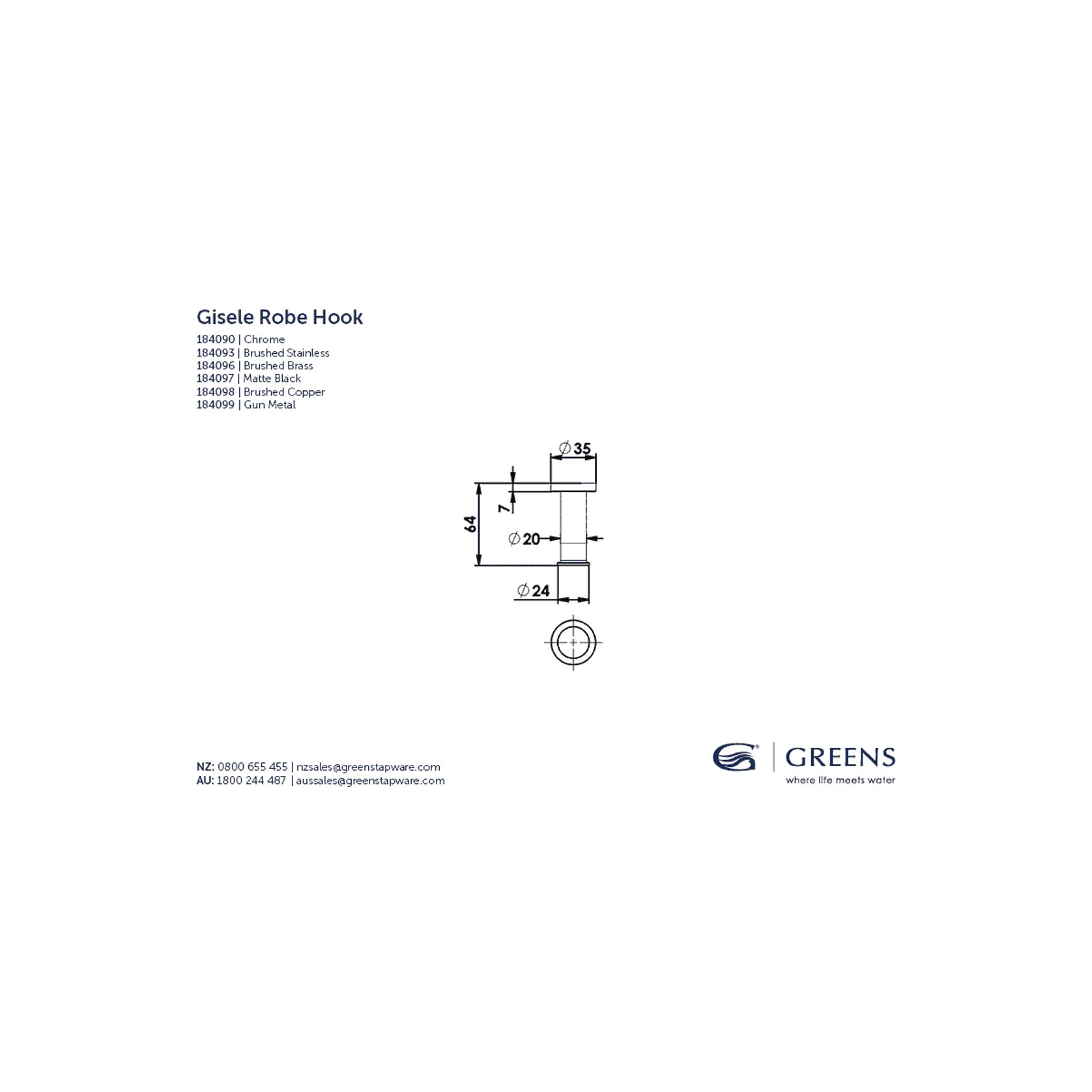 Gisele Robe Hook gallery detail image