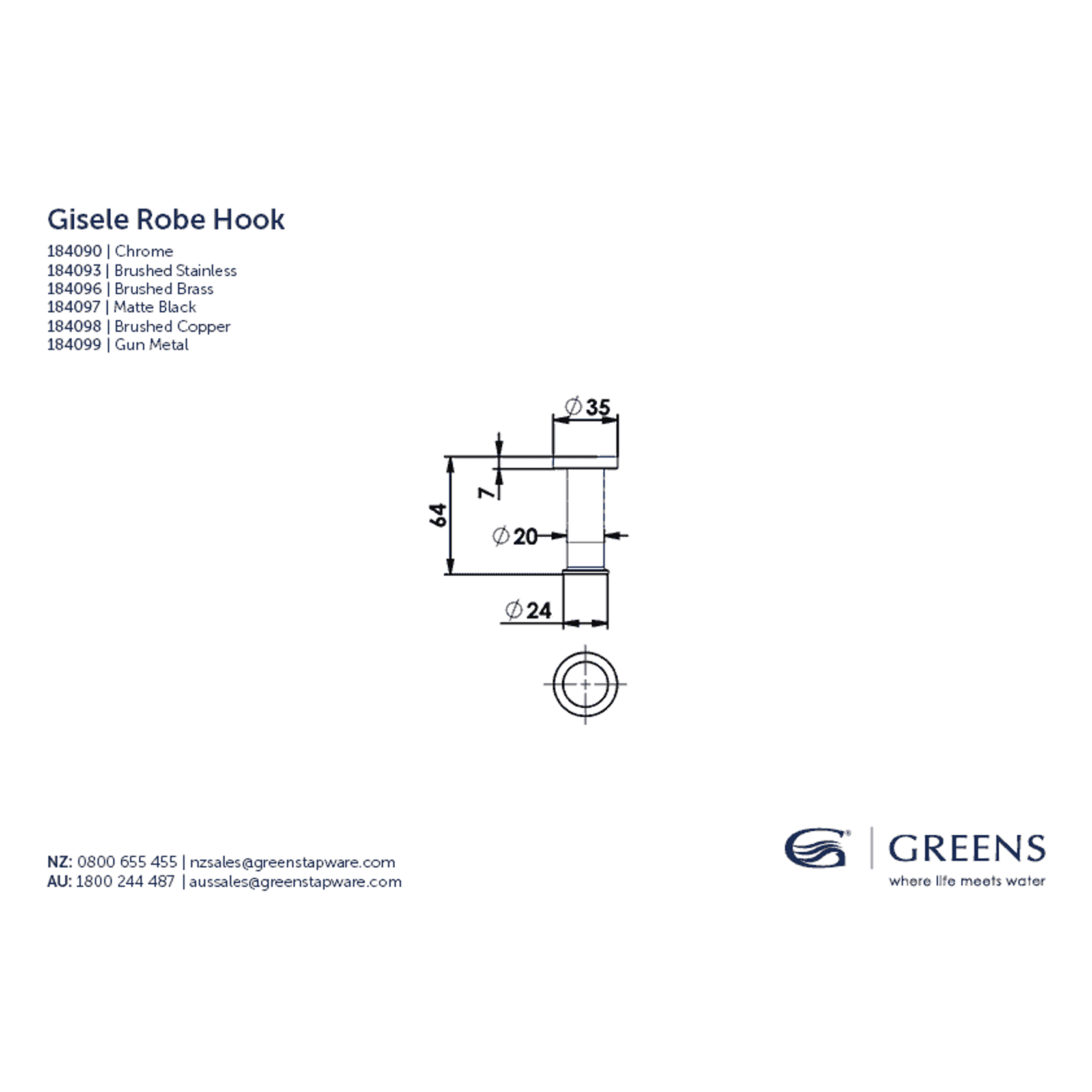 Gisele Robe Hook gallery detail image