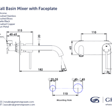 Gisele Wall Basin Mixer W/Plate gallery detail image