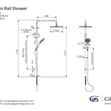 Glint AirFlo™ Twin Rail Shower gallery detail image