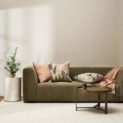 Baya Cassia Handwoven 100% Linen Cushion - Toasted Coconut | Square gallery detail image