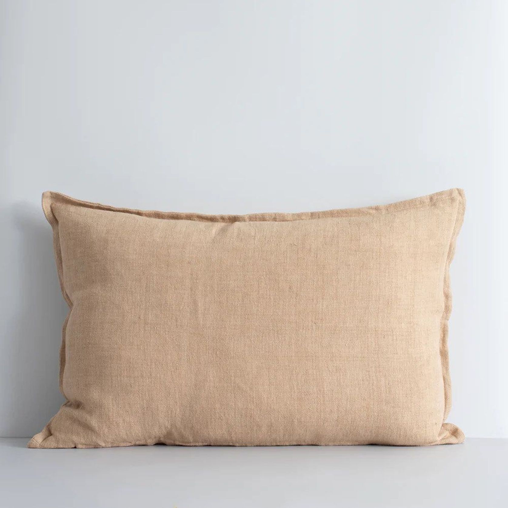 Baya Arcadia Handwoven Linen Cushion - Toasted Coconut gallery detail image