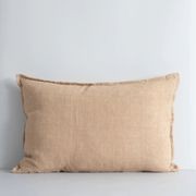 Baya Arcadia Handwoven Linen Cushion - Toasted Coconut gallery detail image