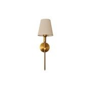 Brass Wall Light II with White Shade gallery detail image