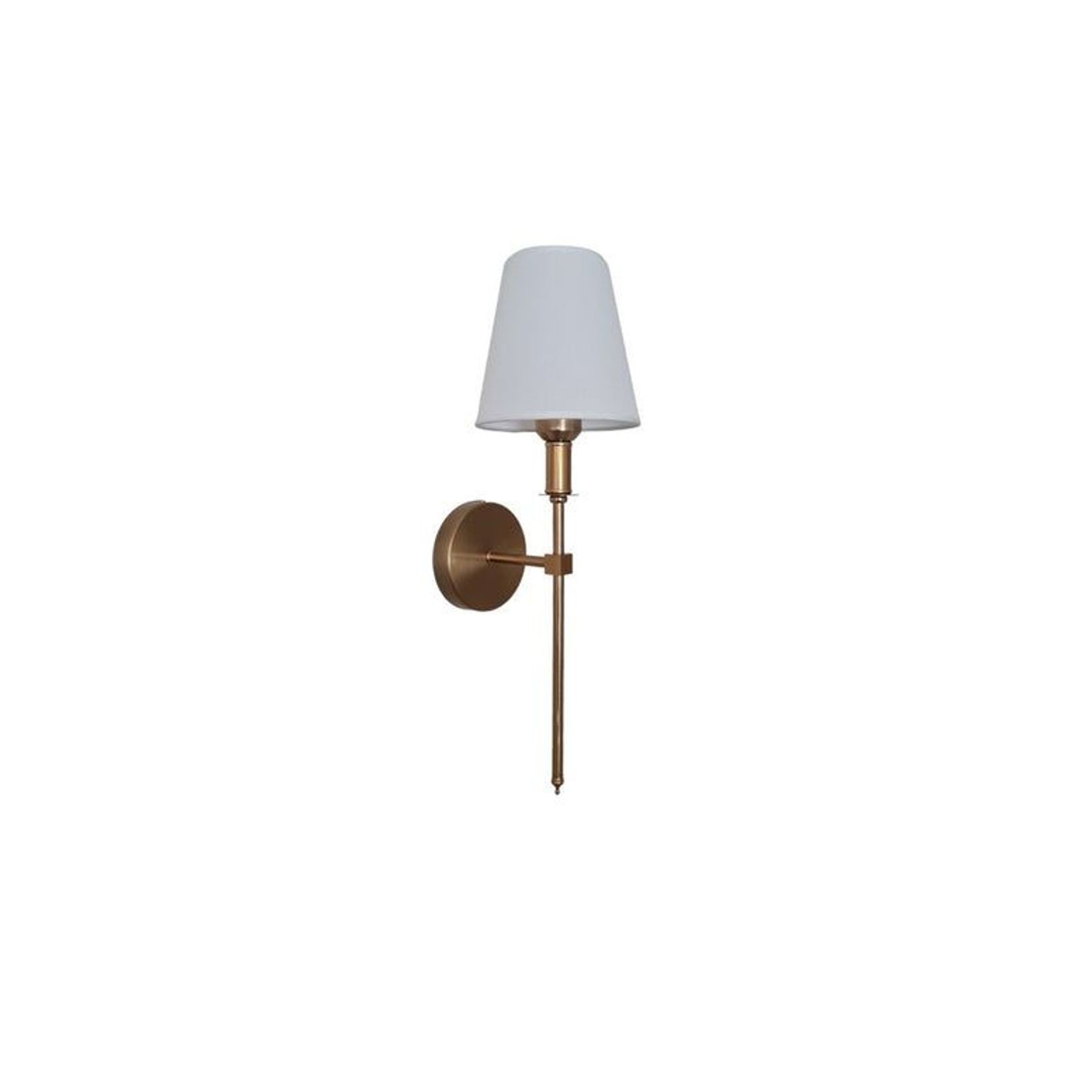Brass Wall Light II with White Shade gallery detail image