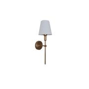 Brass Wall Light II with White Shade gallery detail image