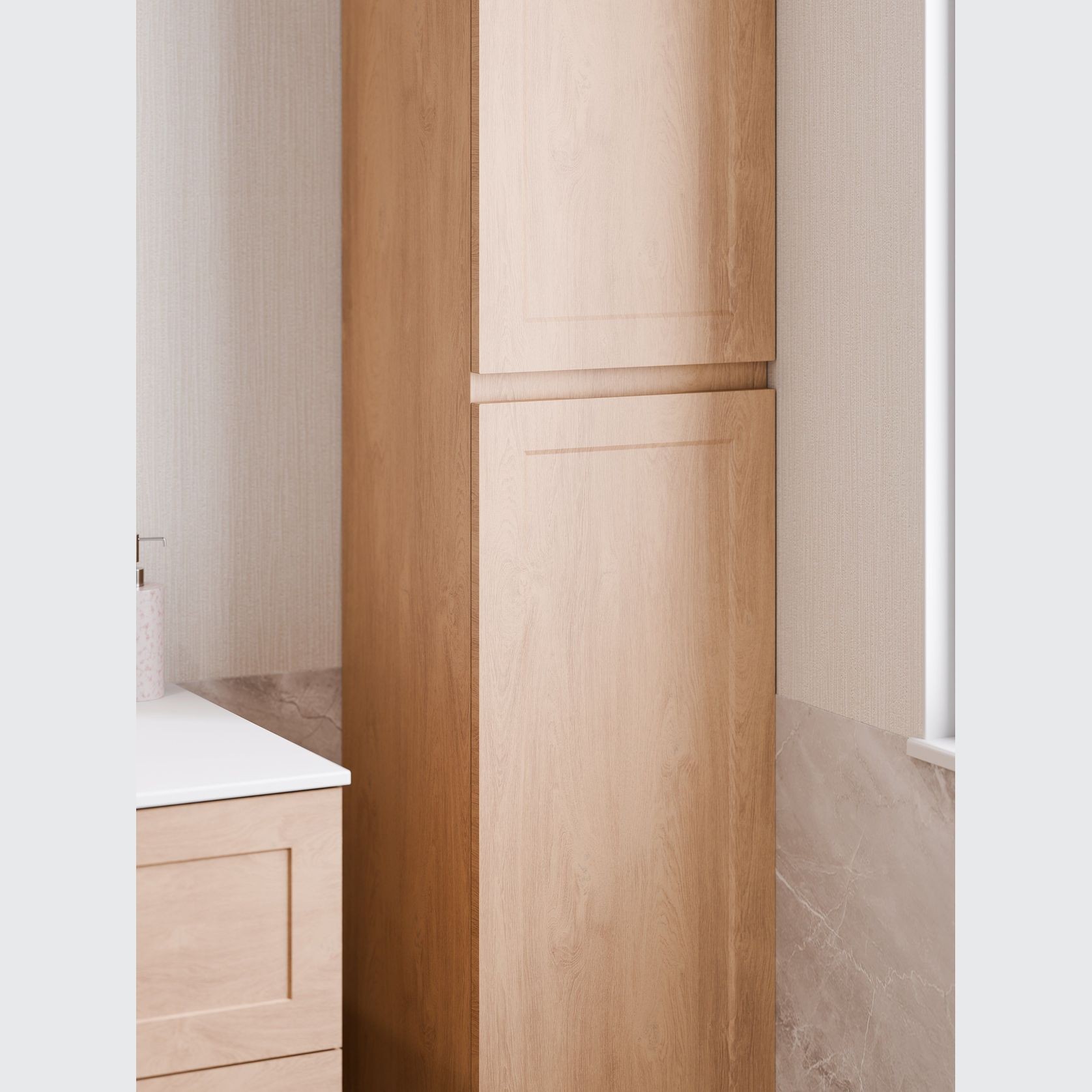 Lineare Tall Bathroom Cabinet | Loft Front gallery detail image
