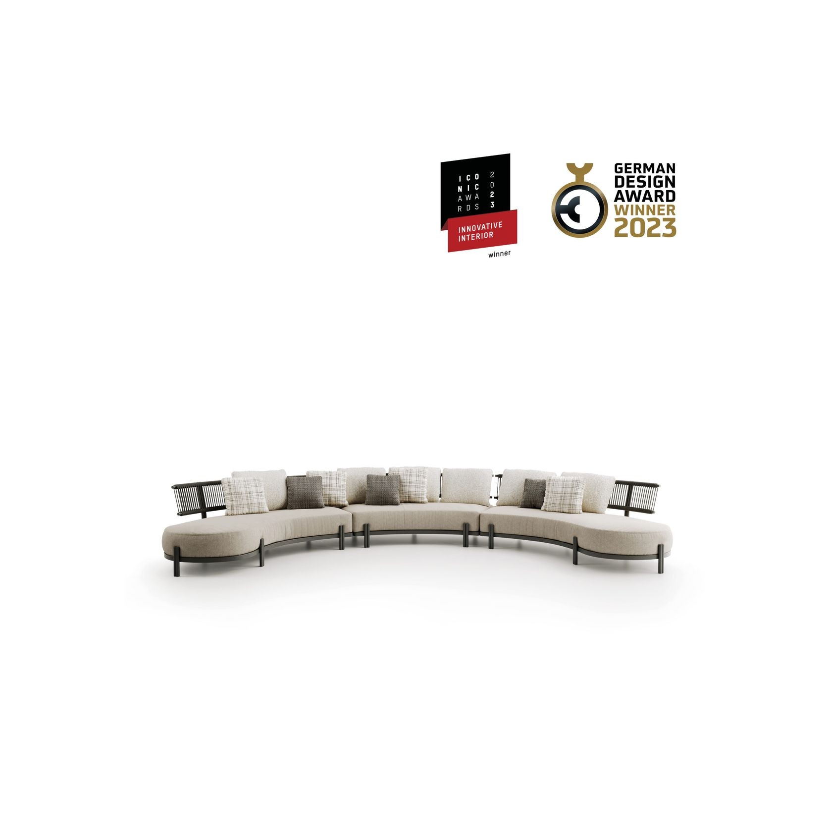 Loto Curved Modular Outdoor Sofa by Atmosphera gallery detail image