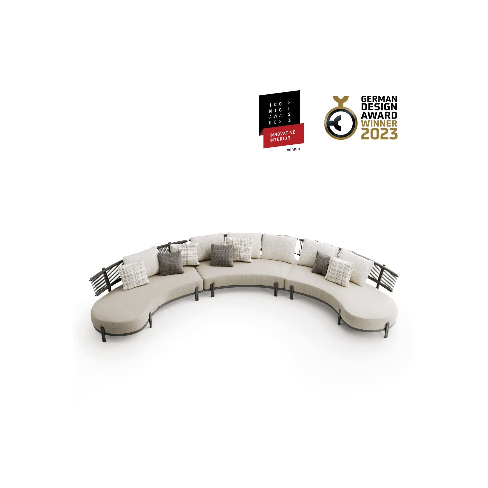 Loto Curved Modular Outdoor Sofa by Atmosphera gallery detail image