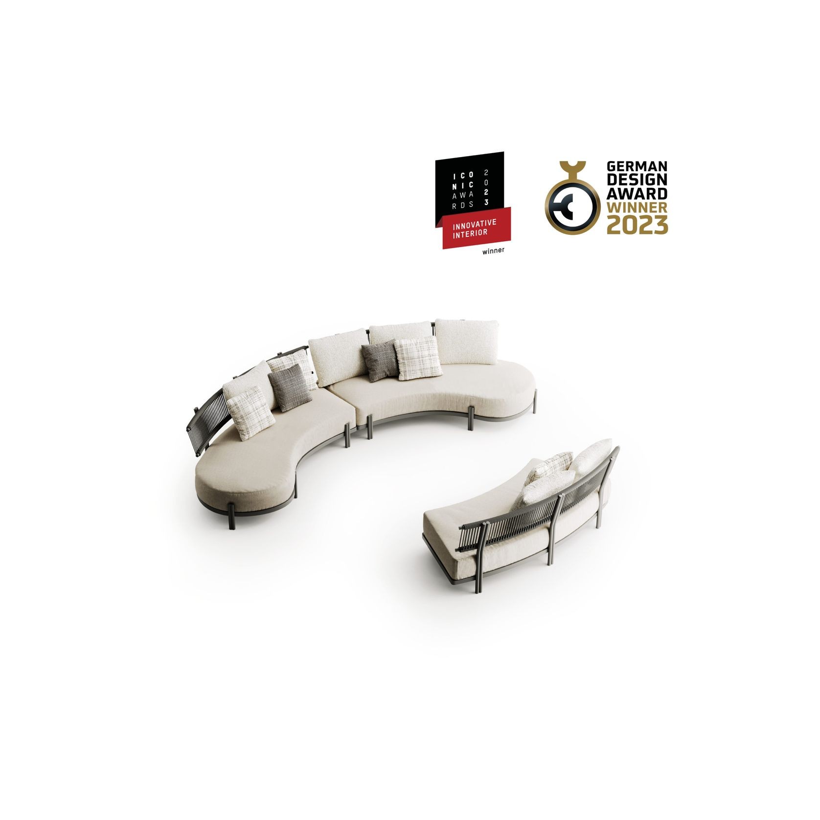 Loto Curved Modular Outdoor Sofa by Atmosphera gallery detail image