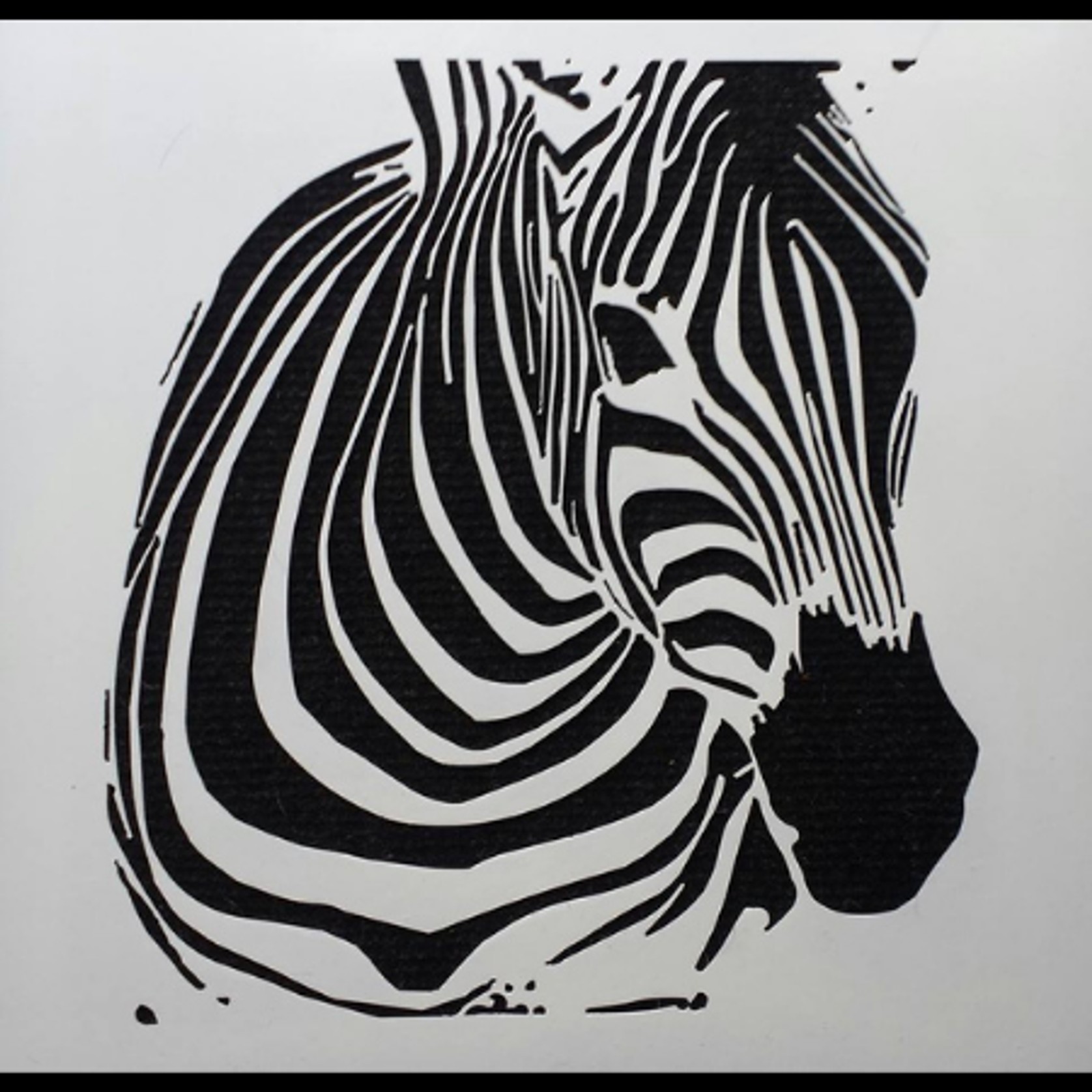 Lone Zebra Metal Wall Art gallery detail image