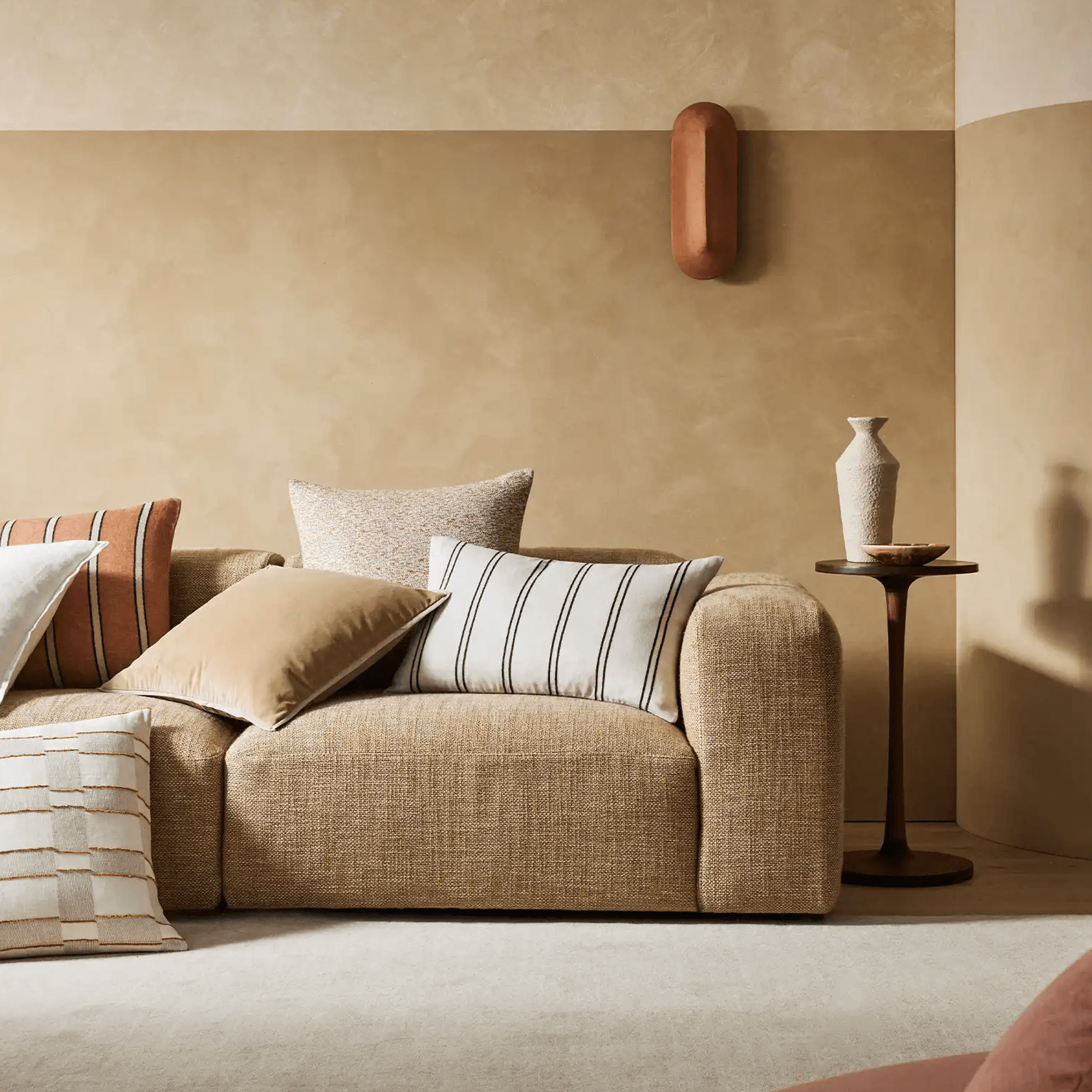 Weave Home Francesca Cushion - Copper | Velvet gallery detail image