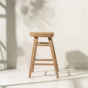 Louella Recycled Teak Barstool gallery detail image