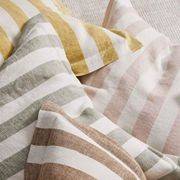 Weave Home Vito Striped Linen Cushion - Limoncello | 50 x 50cm gallery detail image