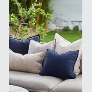 Luca Linen Outdoor Cushion - Silver Grey 60x60 gallery detail image