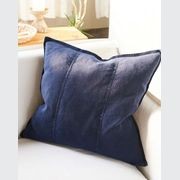 Luca Linen Outdoor Cushion - Navy 60x60 gallery detail image