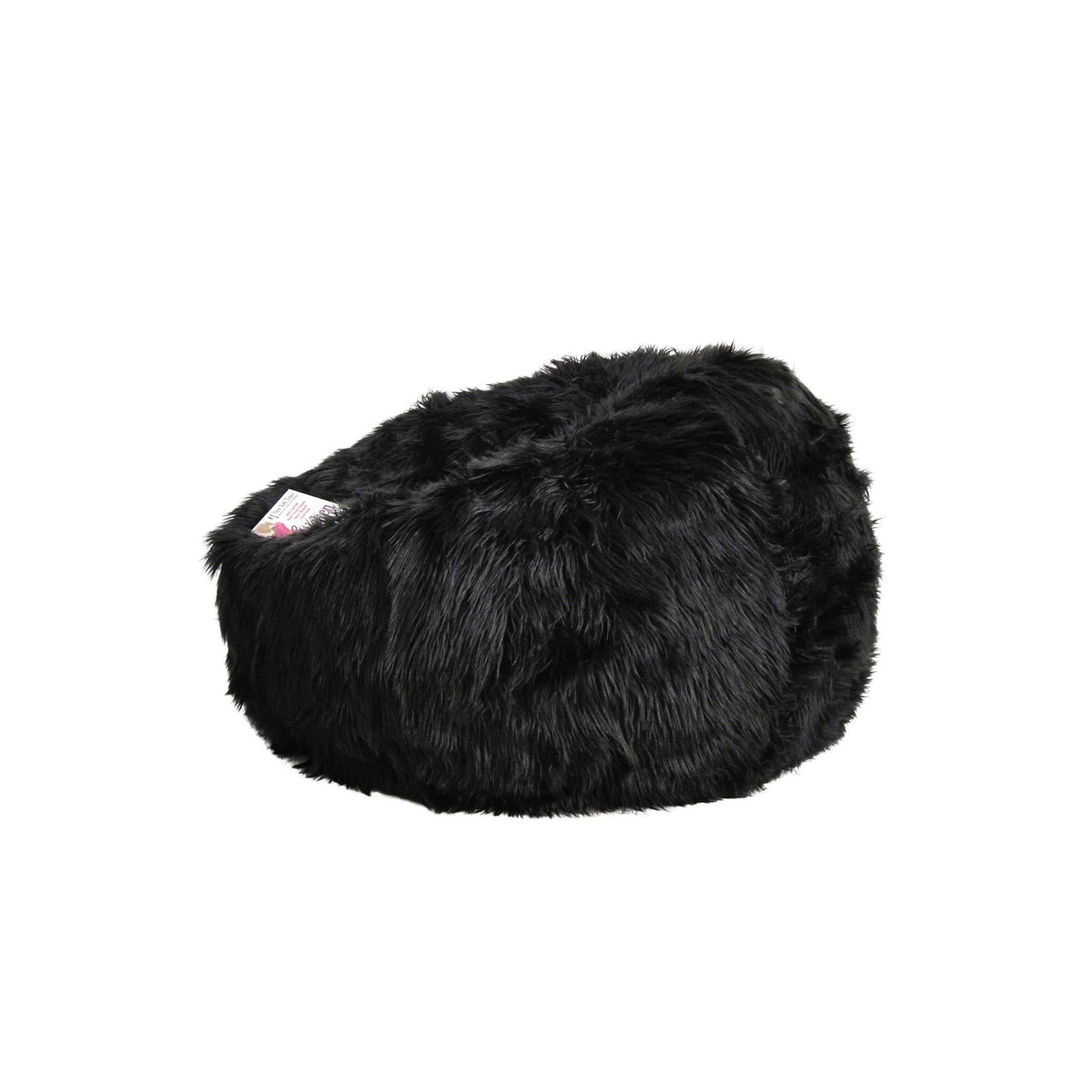 Lush Fur Bean Bag - Black gallery detail image