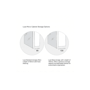 Luxe 1050mm Mirror Cabinet | 3 Door gallery detail image