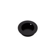Matte Black FLUSH PULL Round Handle 50mm Open Design gallery detail image