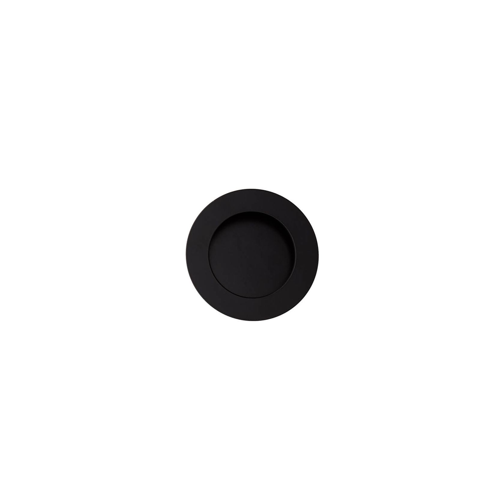 Matte Black FLUSH PULL Round Handle 50mm Open Design gallery detail image