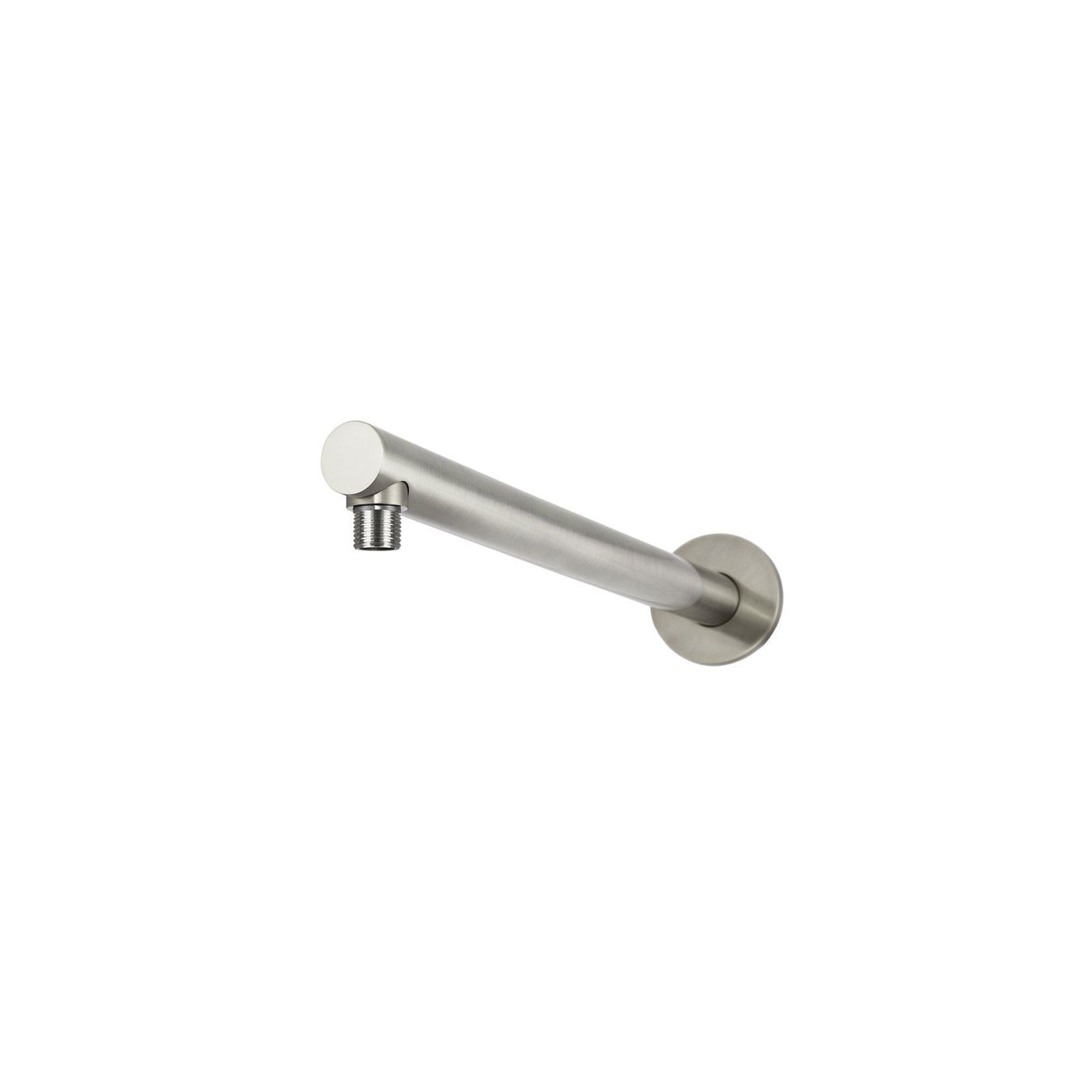 Round Wall Shower Arm 400mm - Brushed Nickel gallery detail image