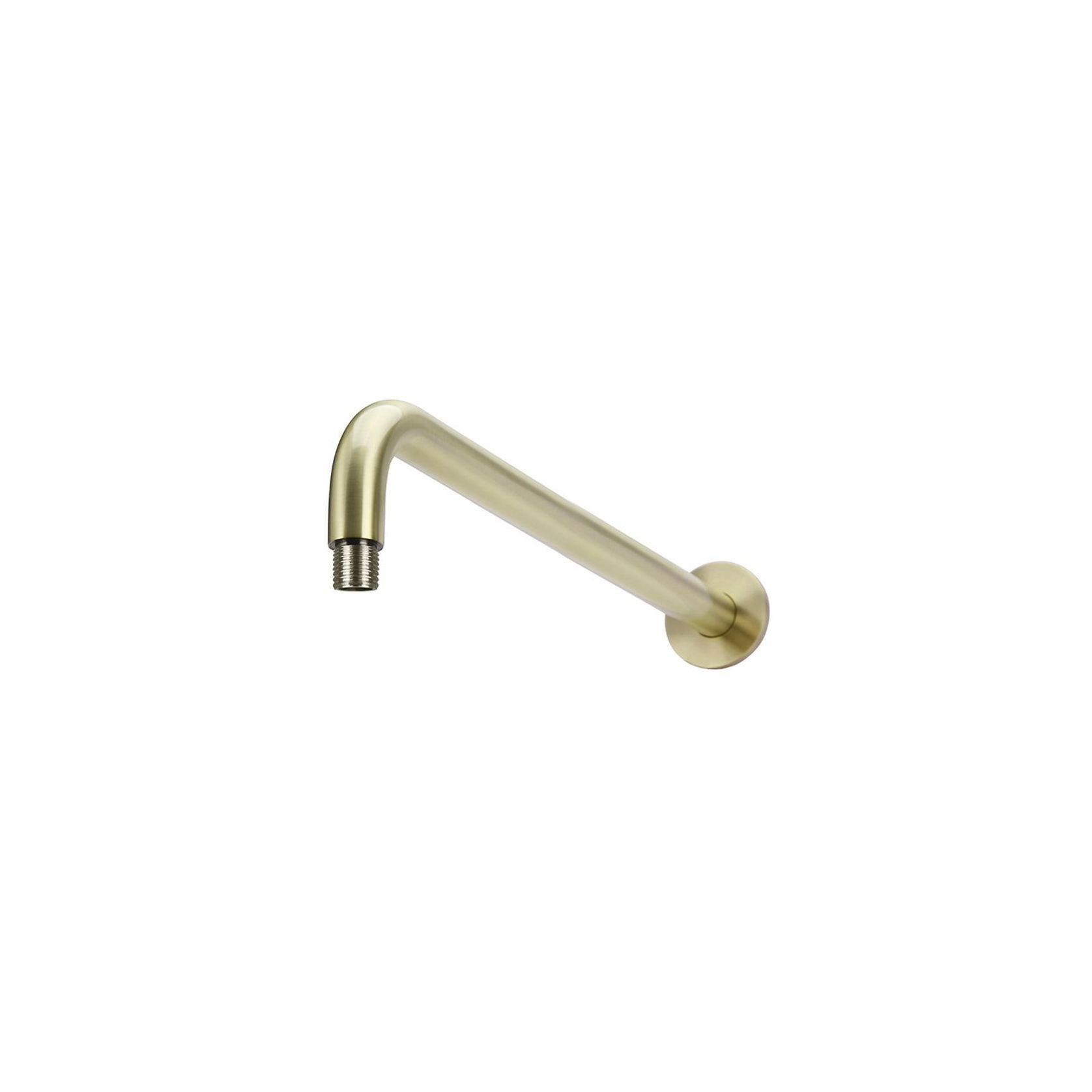 Round Wall Shower Curved Arm 400mm - Tiger Bronze gallery detail image