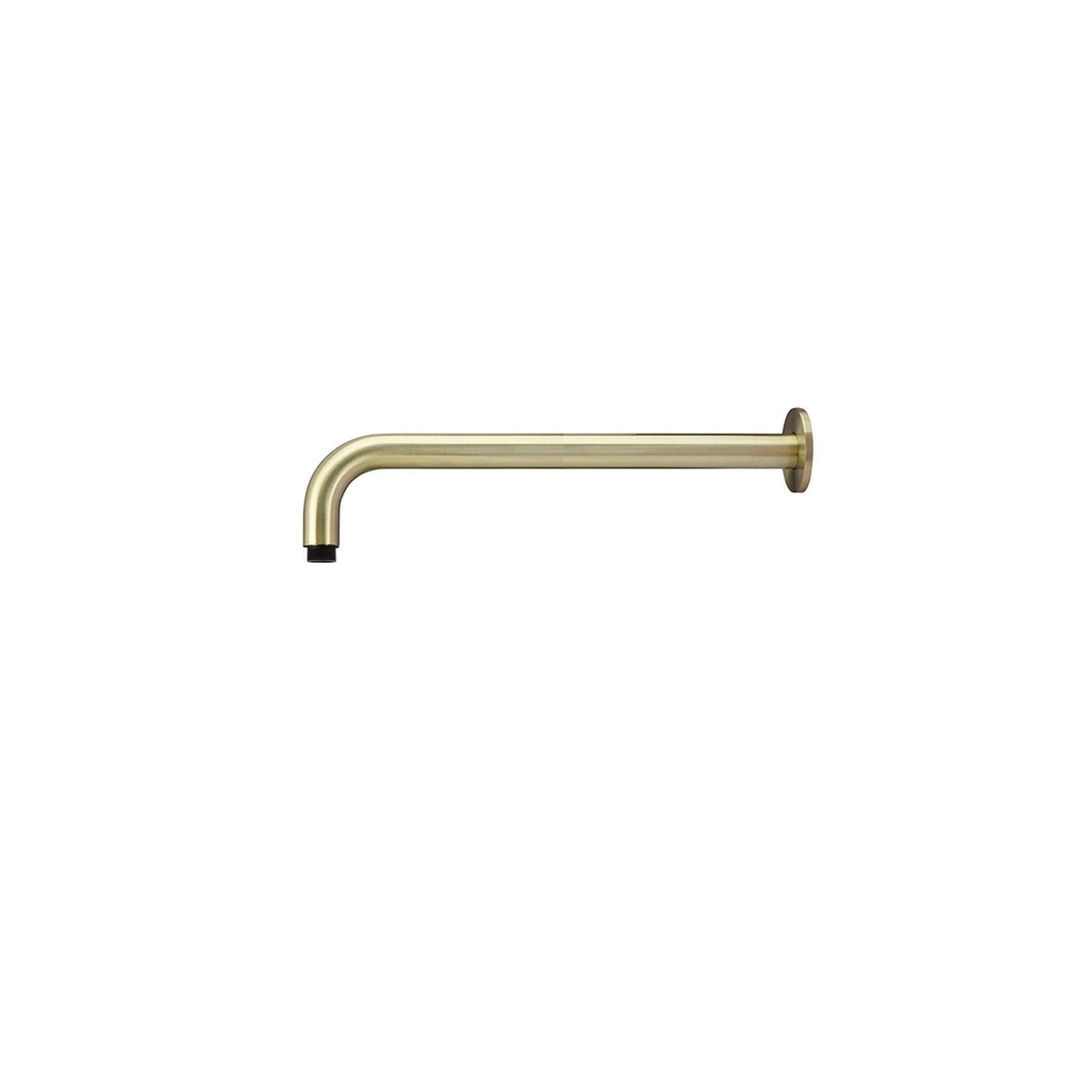 Round Wall Shower Curved Arm 400mm - Tiger Bronze gallery detail image