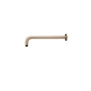 Round Wall Shower Curved Arm 400mm - Champagne gallery detail image