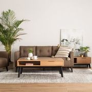 MALTON Entertainment TV Unit 180cm - Natural & Black gallery detail image