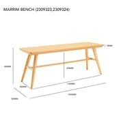 Marrim Bench 120cm  - Natural gallery detail image