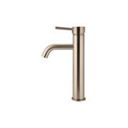 Round Tall Basin Mixer Curved - Champagne gallery detail image