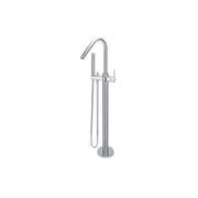 Round Freestanding Bath Spout and Hand Shower - Polished Chrome gallery detail image