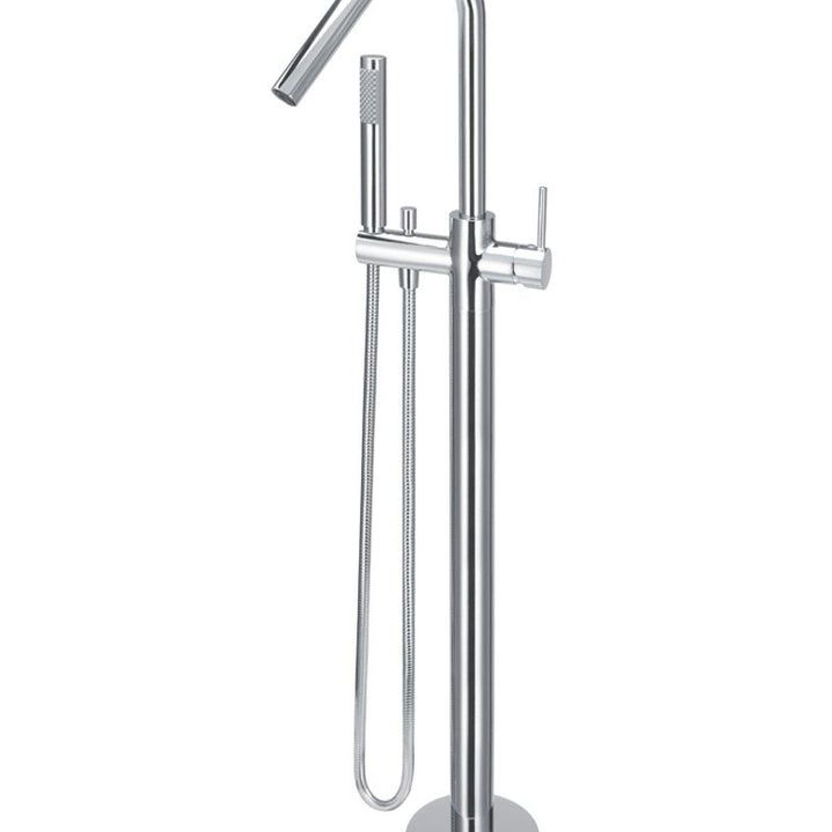 Meir Round Freestanding Bath Spout and Hand Shower Lustre Bronze gallery detail image