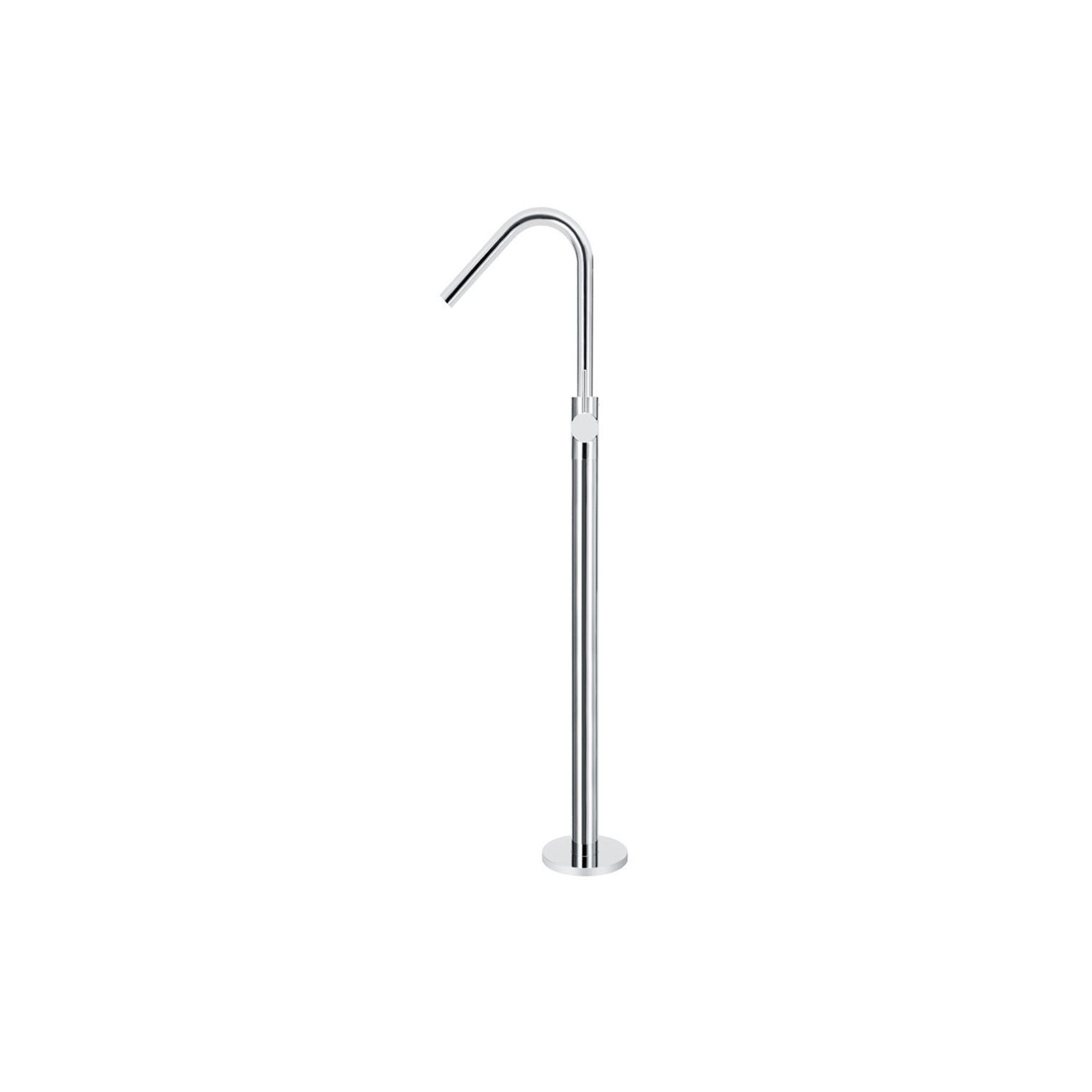 Round Freestanding Bath Spout and Hand Shower - Polished Chrome gallery detail image