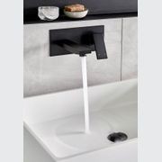 Square Wall Basin Mixer and Spout - Matte Black gallery detail image