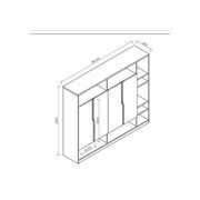 BAXTER Display Cabinet 190cm - Acacia & Carbon Grey gallery detail image