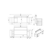 CONELLI Reception Desk 2.4M - Light Walnut gallery detail image