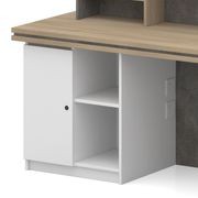 JARIN  Reception Desk 1.8M Right Panel - Carbon Grey & White Colour gallery detail image