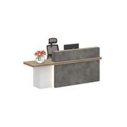 JARIN Reception Desk 2.4M Left Panel - Carbon & White gallery detail image