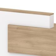 HELMER Reception Desk 2.4M Right Panel - Oak & White gallery detail image