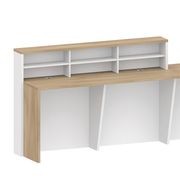 HELMER Reception Desk 2.4M Left Panel - Oak & white gallery detail image