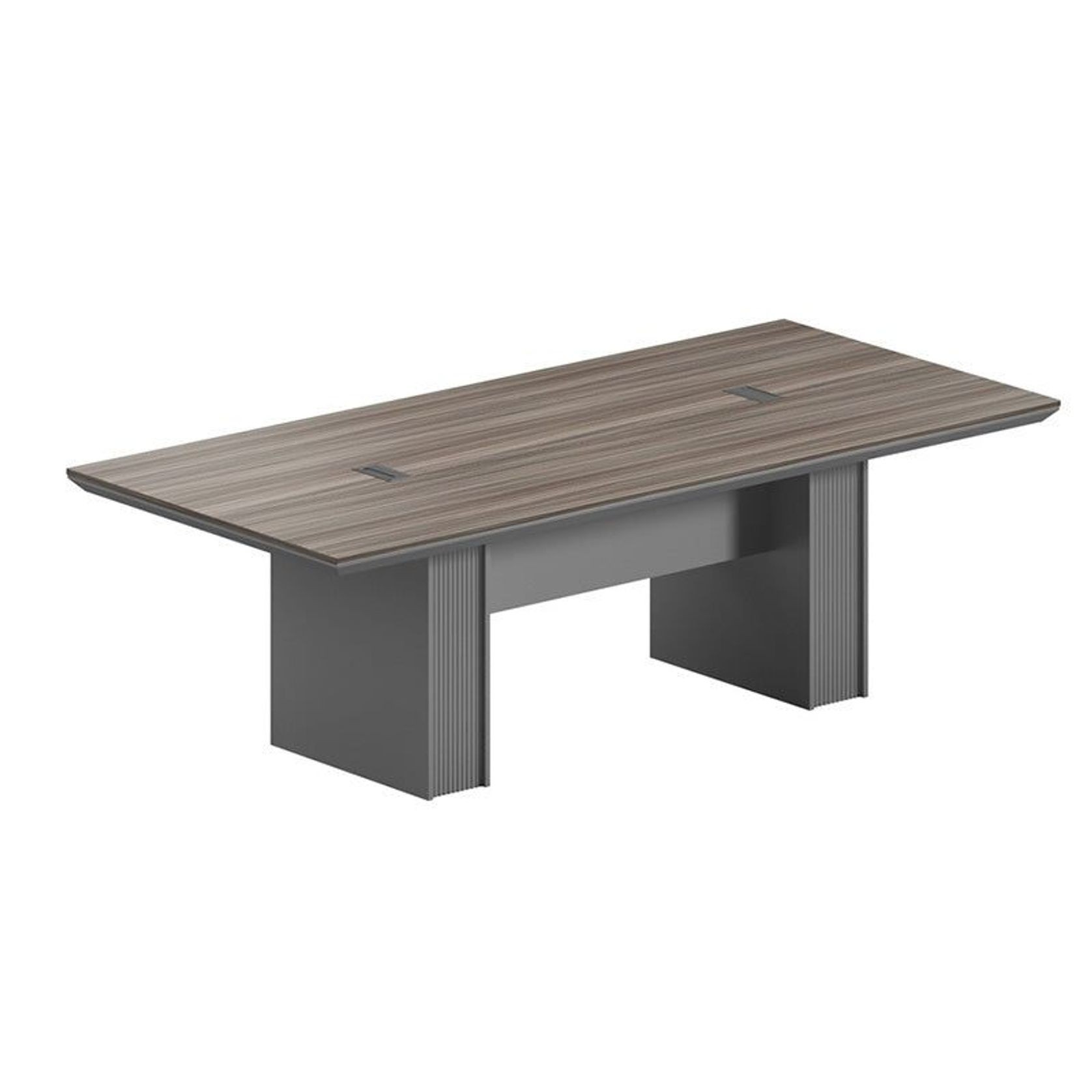 MADDOK Boardroom Table 2.4M - Chocolate & Charcoal Grey gallery detail image