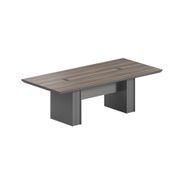 MADDOK Boardroom Table 2.4M - Chocolate & Charcoal Grey gallery detail image