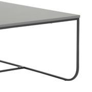 MARIT Coffee Table - 90cm - Grey + Black Metal gallery detail image