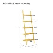 MILT Leaning Bookcase 66cm - Natural Oak gallery detail image